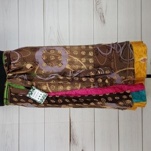 Darn Good Yarn Sari Silk Wrap Skirt Tea Goddess